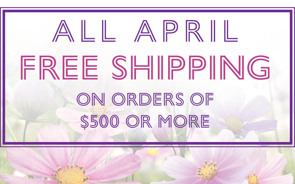 Free Shipping On All Web Orders Of $500 Or More!
