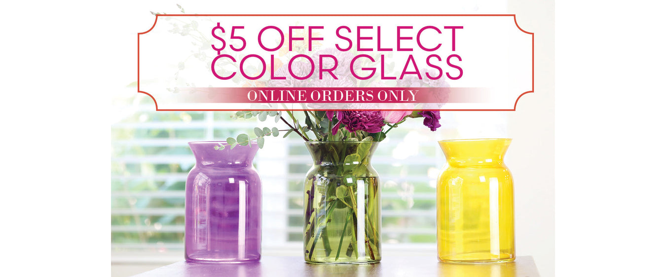 $5 Off Select Color Glass! (Discount Appears In Cart)