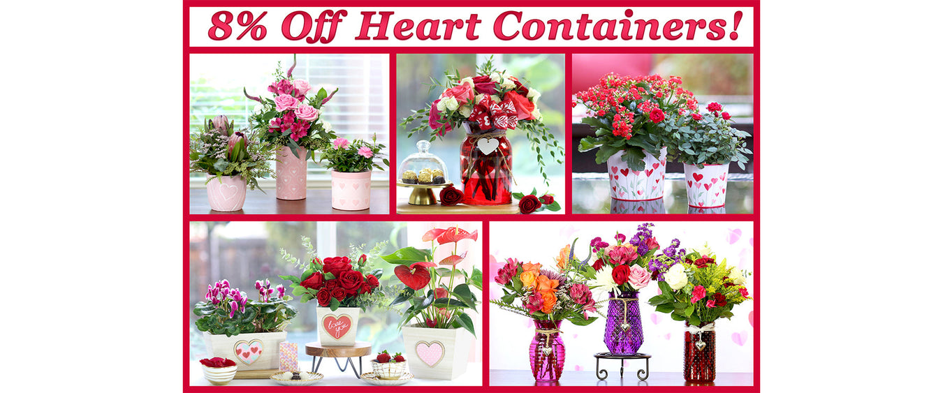 8% Off Heart Containers! (Online Orders Only)