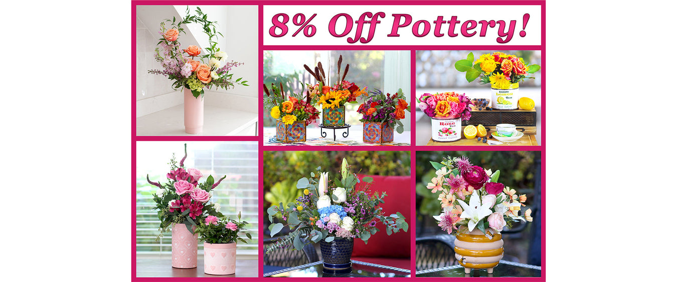 8% Off Pottery! (Online Orders Only)