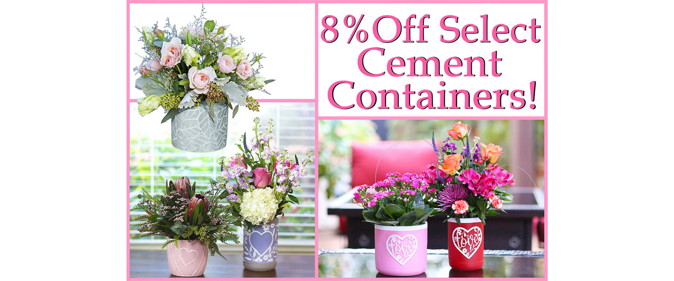 8% Off Select Cement Containers! (Discount Appears In Cart)