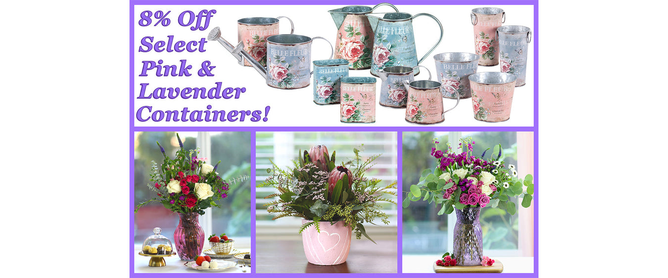 8% Off Select Pink & Lavender Containers! (Online Orders Only)