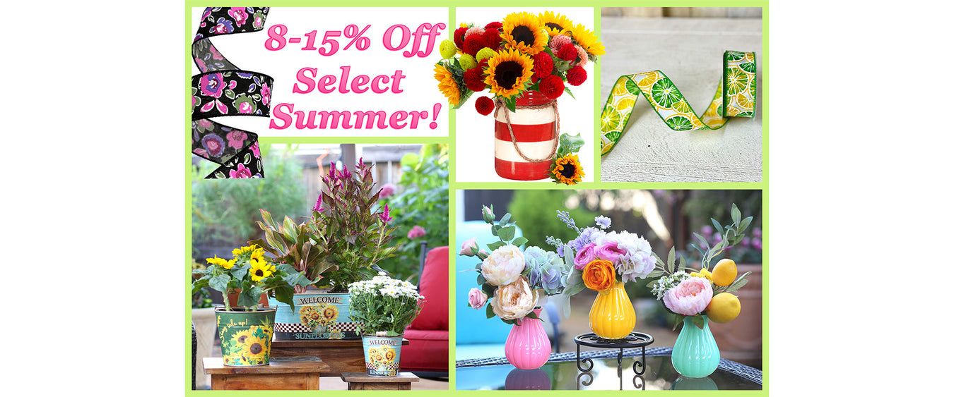 8-15% Off Select Summer! (Online Orders Only)