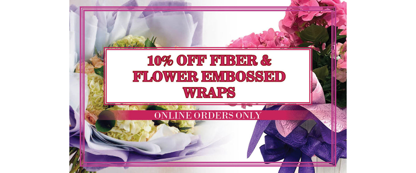 10% Off Fiber & Flower Embossed Wraps! (Discount Appears In Cart)