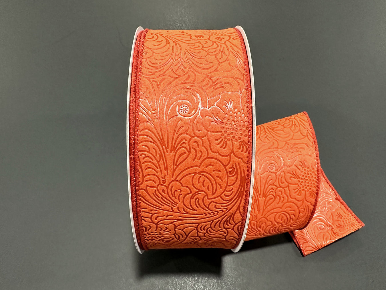 Fall Flower Embossed Ribbon